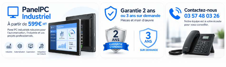 Contactez EVI pour plus d'informations sur ces PC et PanelPC Industriels